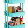 JIALTO Multipurpose Trolley with Wheels- Heavy Duty 3-Tier Utility Cart for Storage & Organization- Movable Rack for Home, Kitchen, Bathroom, Pantry- Durable Metal Frame with Lockable Wheels (Green)