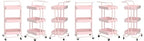 JIALTO Multipurpose Trolley with Wheels- Heavy Duty 3-Tier Utility Cart for Storage &amp; Organization- Movable Rack for Home, Kitchen, Bathroom, Pantry- Durable Metal Frame with Lockable Wheels (Black)