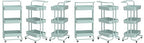 JIALTO Multipurpose Trolley with Wheels- Heavy Duty 3-Tier Utility Cart for Storage &amp; Organization- Movable Rack for Home, Kitchen, Bathroom, Pantry- Durable Metal Frame with Lockable Wheels (Black)
