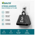 JIALTO Wall Hooks for Hanging Strong, Adhesive Hooks for Wall Heavy Duty, Wall hangings, Kitchen Accessories Items, Sticky Photo Frame Hangers (Pack of 20, Nail Hook)