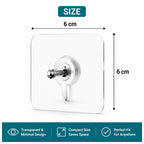 JIALTO Wall Hooks for Hanging Strong, Adhesive Hooks for Wall Heavy Duty, Wall hangings, Kitchen Accessories Items, Sticky Photo Frame Hangers (Pack of 20, Nail Hook)