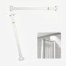 JIALTO Adjustable Bathroom Curtain Rod | Extendable  Shower Curtain Rod Without Drill for Wall Anti-Skid Spring Pull | Door Curtain | Bathroom Pipe Rod | Curtain Stand - WHITE, Pack Of - 2