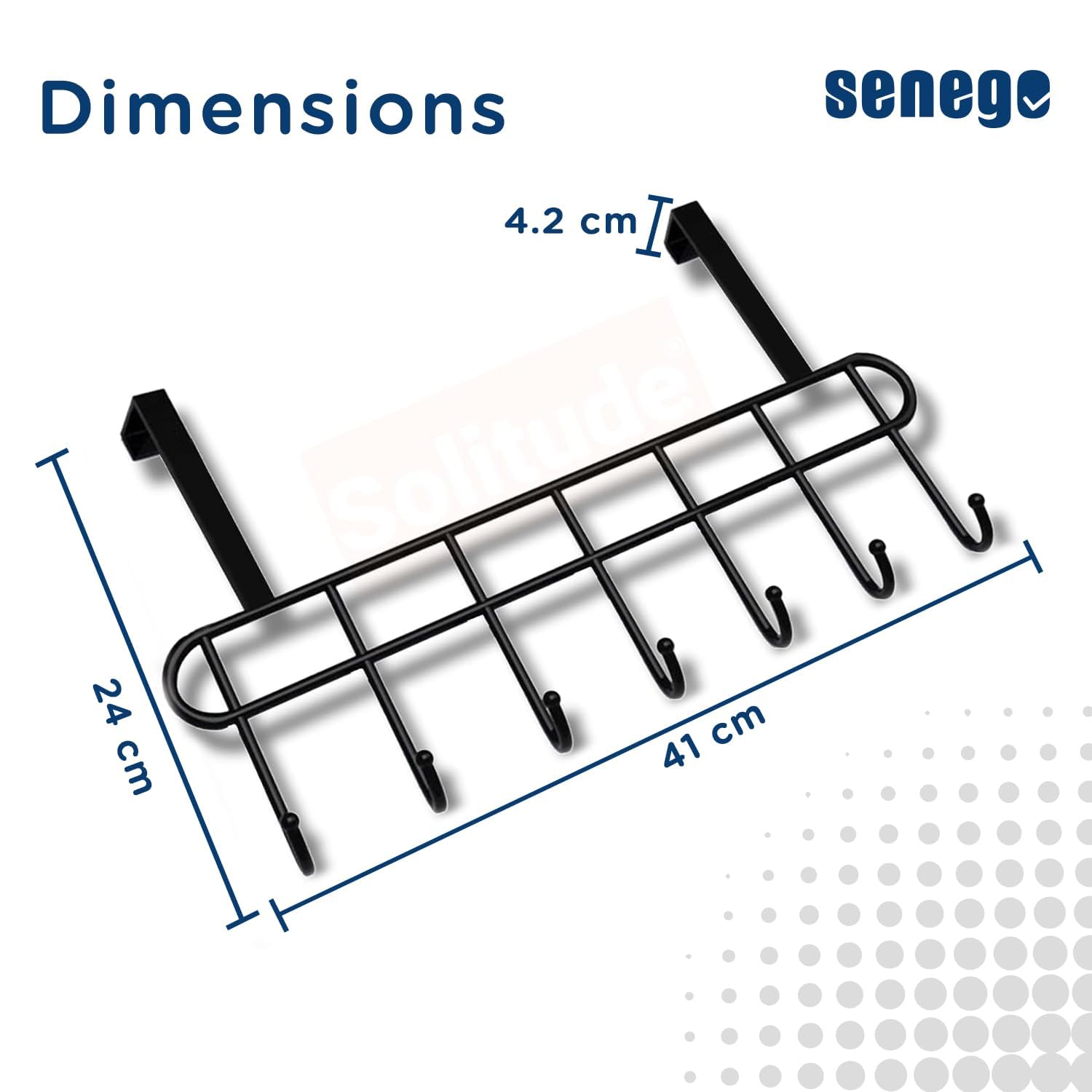 1 Pcs Over The Door Hook Hanger Adhesive Hooks Heavy Duty Wall Hooks Waterproof Stainless Steel Hooks for Hanging Coat, Hat,Towel Robe Hook Rack Wall Mount- Bathroom and Bedroom Black
