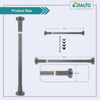 JIALTO Adjustable Bathroom Curtain Rod | Extendable  Shower Curtain Rod Without Drill for Wall Anti-Skid Spring Pull | Door Curtain | Bathroom Pipe Rod | Curtain Stand - WHITE, Pack Of - 2