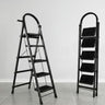 Jialto Premium Matte Black 5 Step Ladder | Foldable Ladder for Home with Built-in Tool Tray | Secure Lock & Wide Rubber Feet | Heavy Duty Home Step Ladder (150kg Capacity)