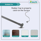 JIALTO Adjustable Bathroom Curtain Rod | Extendable  Shower Curtain Rod Without Drill for Wall Anti-Skid Spring Pull | Door Curtain | Bathroom Pipe Rod | Curtain Stand - WHITE, Pack Of - 2