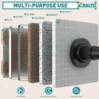 JIALTO Adjustable Bathroom Shower Curtain Rod 115 To 215 Cm Extendable Shower Tension Rod | Without Drill for Wall Anti-Skid Spring Pull Door | Telescopic Shower Curtain Stand 2 Psc
