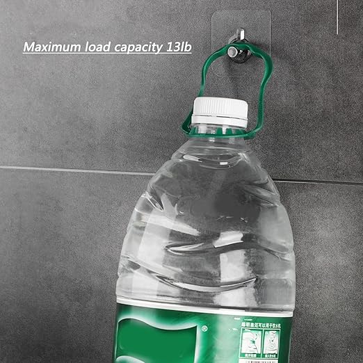 JIALTO 10 Pcs Self Adhesive Wall Hooks - Heavy Duty Transparent Hooks for Photo Frames Hooks, Wall Clocks, Keys - No Damage, Easy Installation