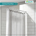 JIALTO Adjustable Bathroom Curtain Rod | Extendable  Shower Curtain Rod Without Drill for Wall Anti-Skid Spring Pull | Door Curtain | Bathroom Pipe Rod | Curtain Stand - WHITE, Pack Of - 2