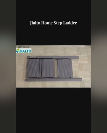 Jialto 3 Step Aluminium Ladder | Foldable, Wide Pedals | Anti-Slip, 150kg | Home Use