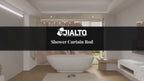 JIALTO Adjustable Bathroom Curtain Rod | Extendable  Shower Curtain Rod Without Drill for Wall Anti-Skid Spring Pull | Door Curtain | Bathroom Pipe Rod | Curtain Stand - WHITE, Pack Of - 2