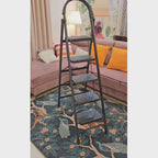 Jialto Premium Matte Black 5 Step Ladder | Foldable Ladder for Home with Built-in Tool Tray | Secure Lock &amp; Wide Rubber Feet | Heavy Duty Home Step Ladder (150kg Capacity)